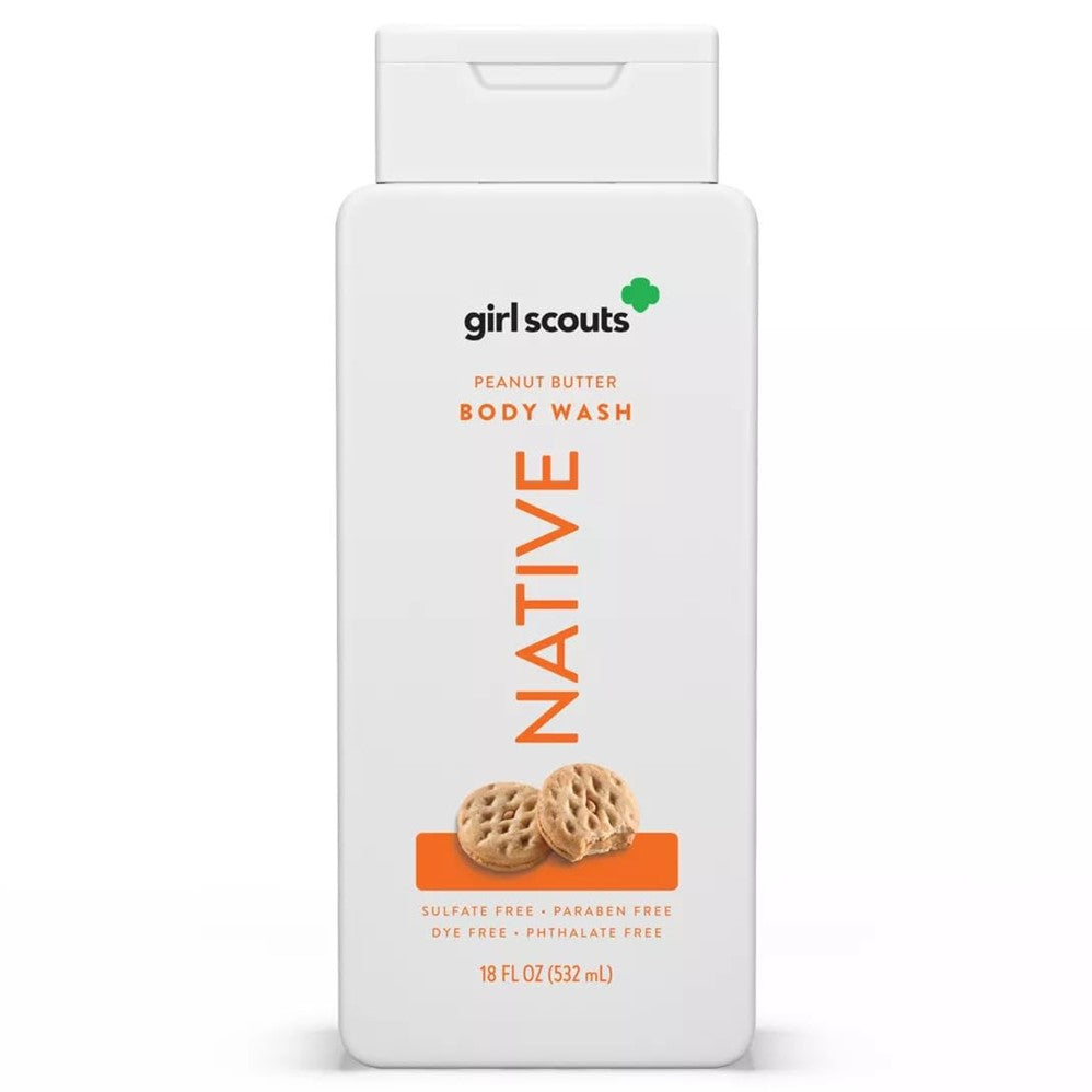 Native Peanut Butter Body Wash - 18oz/6pk