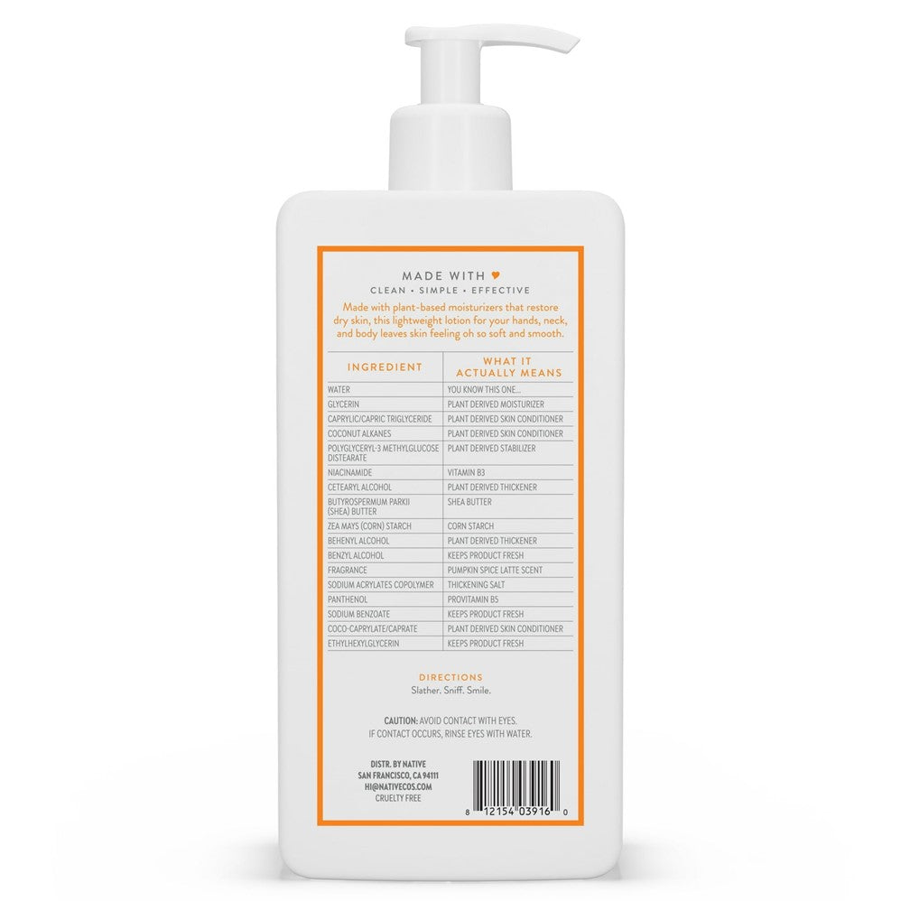 Native Pumpkin Spice Latte Body Lotion - 16.5oz/6pk