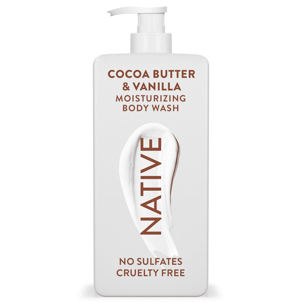 Native Cocoa Butter & Vanilla Body Wash - 18oz/6pk