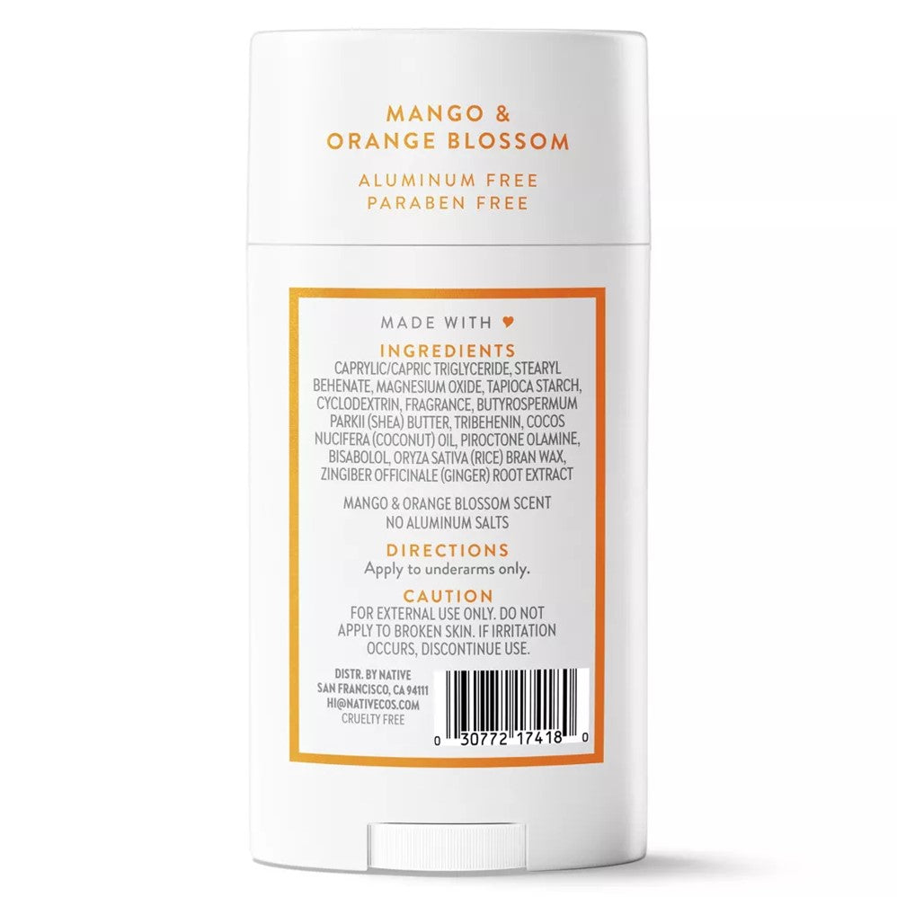 Native Mango & Orange Blossom Deodorant - 2.65oz/12pk