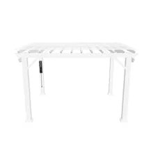 12x10 hawthorne traditional steel pergola with sail shade soft canopy