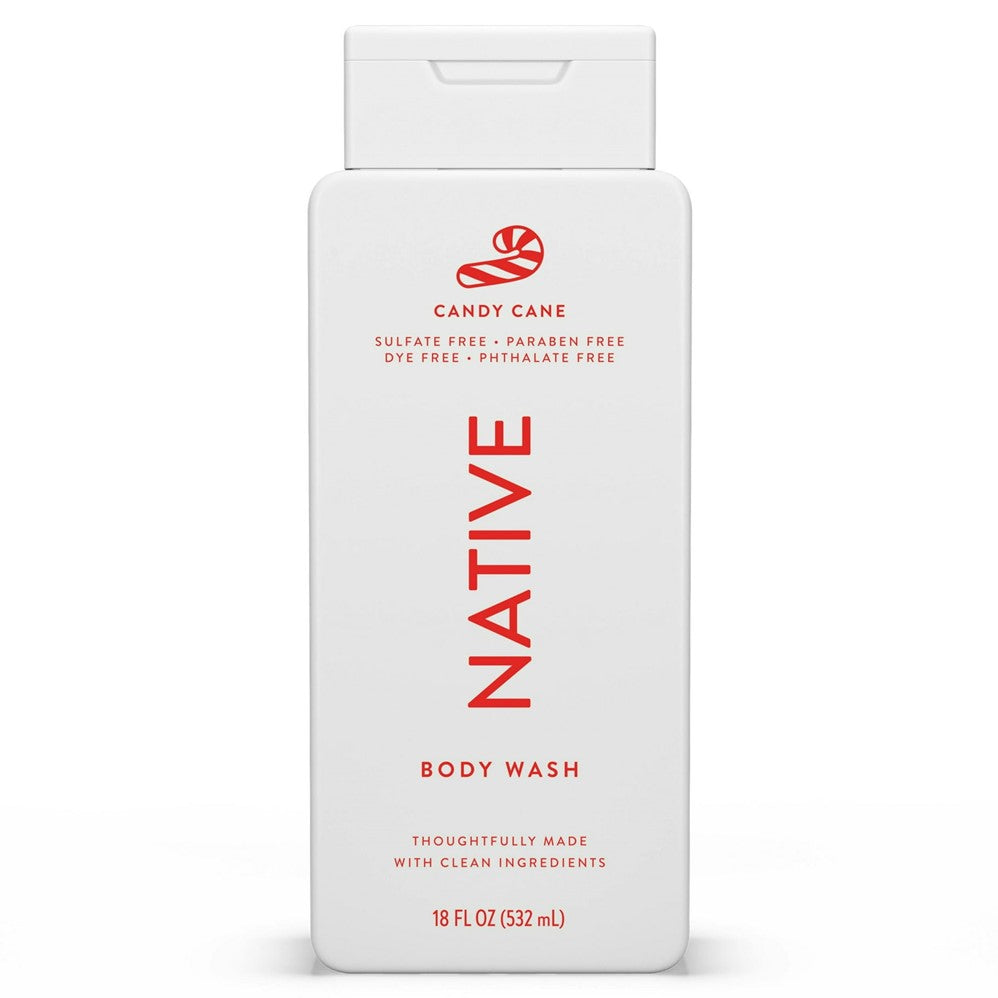 Native Candy Cane Body Wash - 18oz/6pk