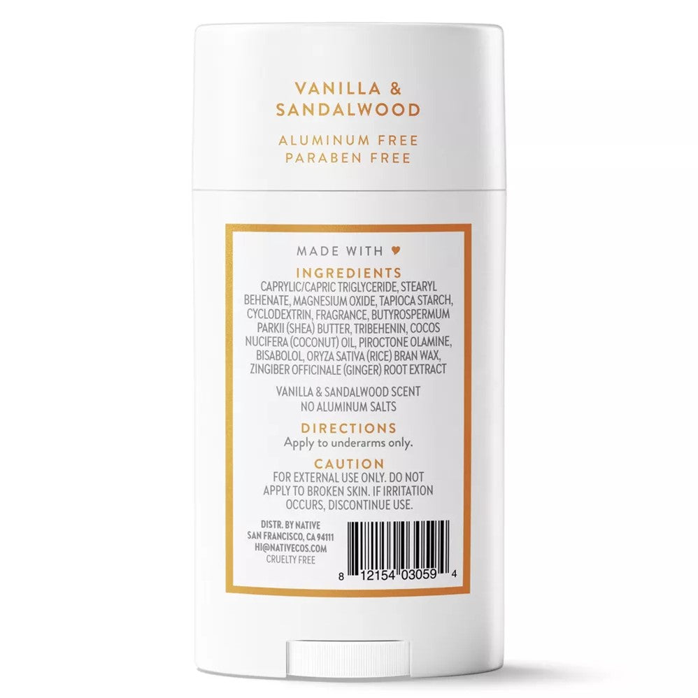 Native Vanilla & Sandalwood Deodorant - 2.65oz/12pk