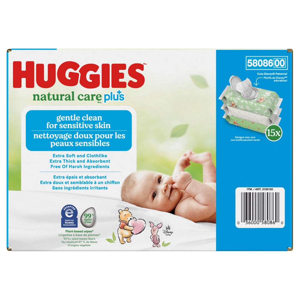 Huggies Natural Care Plus Wipes - 1080ct/1pk
