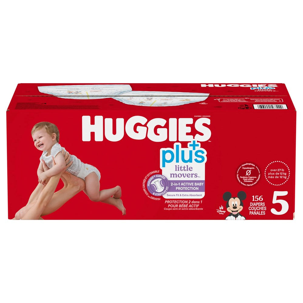 Huggies Little Movers Plus Diapers Size 5 - 156ct/1pk