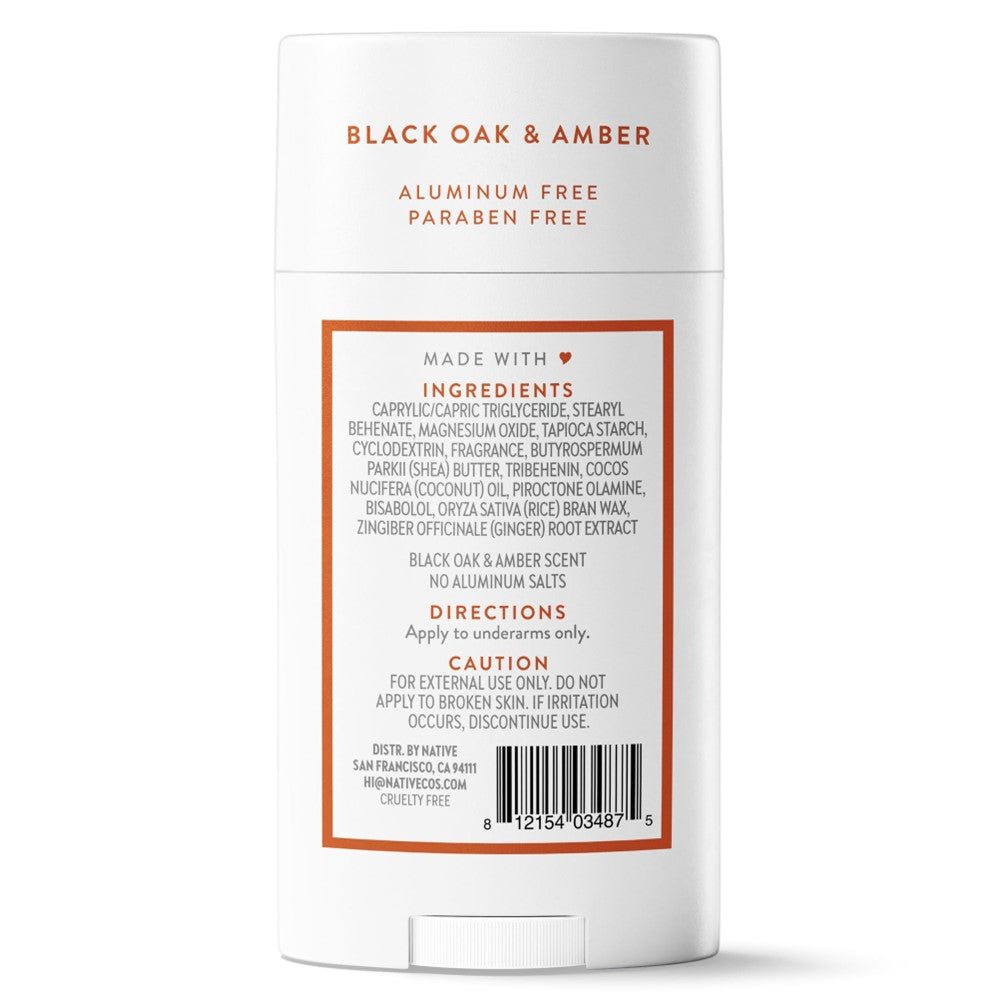 Native Black Oak & Amber Deodorant - 2.65oz/12pk