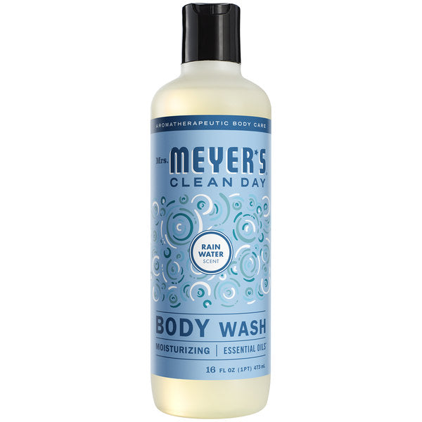 Mrs. Meyers Body Wash Rainwater - 16oz/6pk