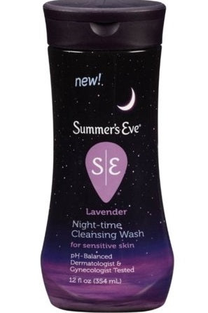 Summers Eve Night-Time Cleansing Wash Lavender -12oz/12pk