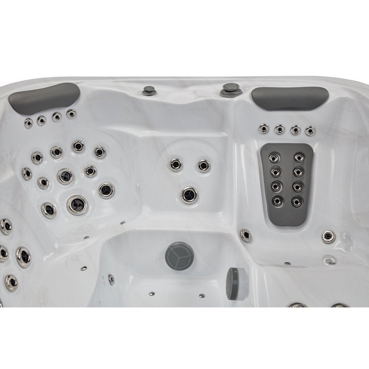 Danika 5-person 68-jet Hot Tub With Bluetooth In Gray image 3