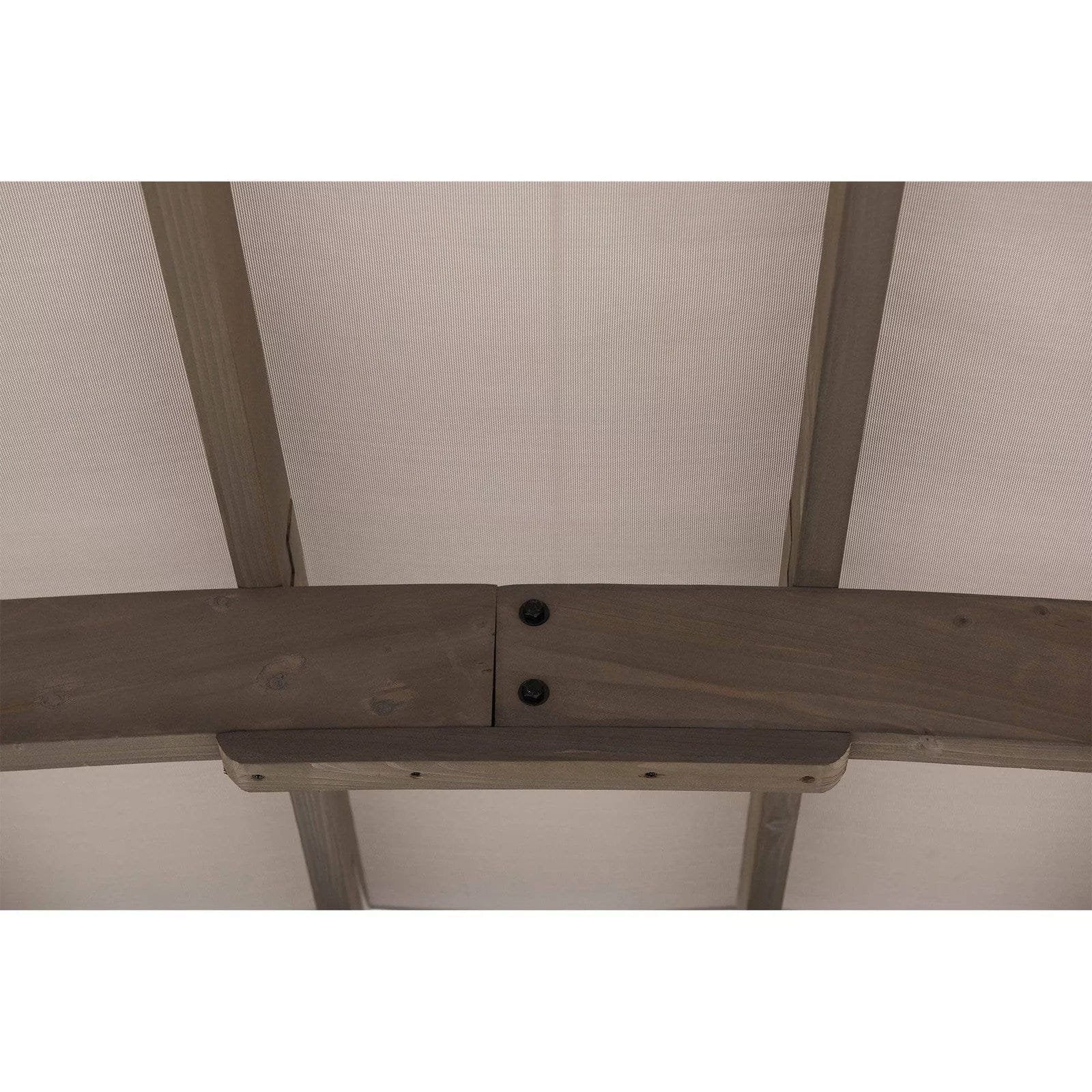 SummerCove 10 ft. x 14 ft. Light Gray Cedar Frame Arched Pergola with Shelves image 11