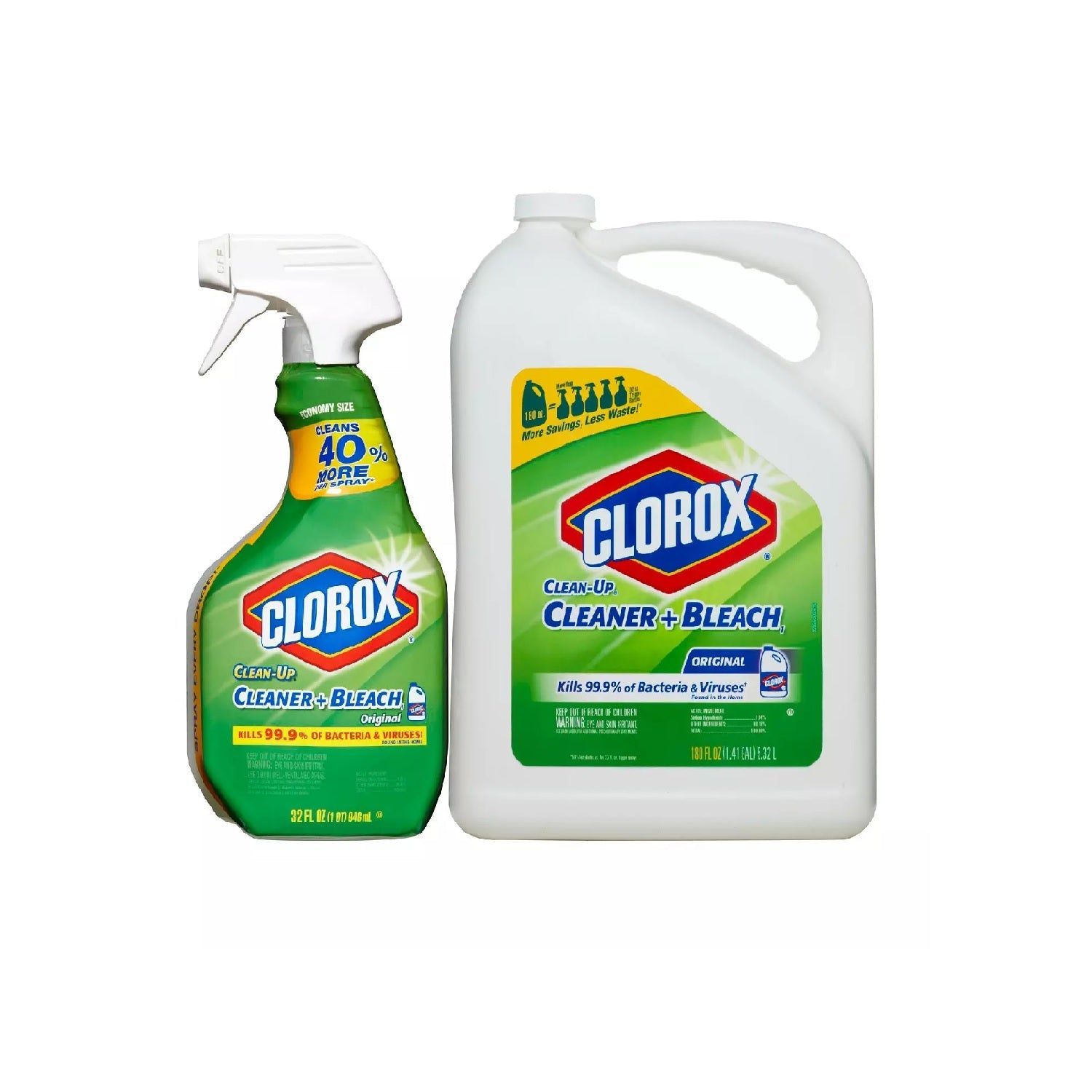 Clorox Clean-Up All-Purpose Cleaner with Bleach 32oz Spray 180oz Refill Bottle - 212oz/3pk