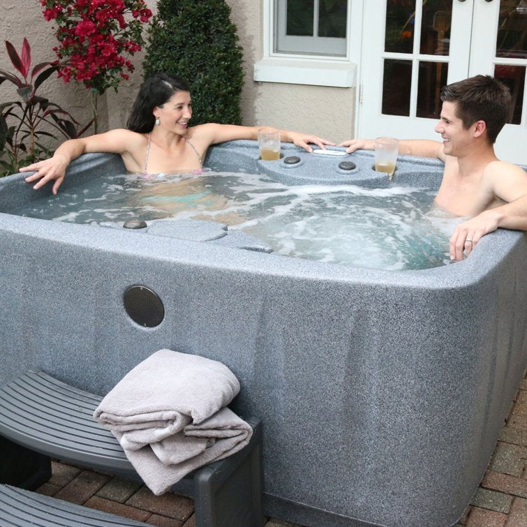 Premium AR150 4-Person 12-Jet Plug & Play Hot Tub with Ozone, powered By Jacuzzi Pumps image 6