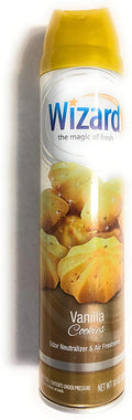 Wizard Aerosol Air Freshener Spray Vanilla Cookie - 10oz/12pk