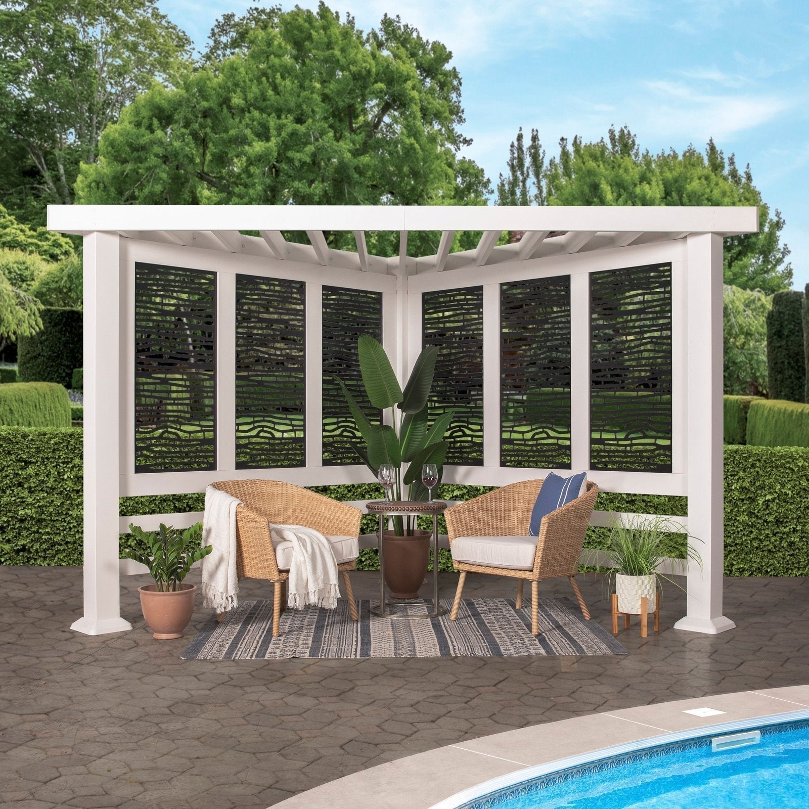 Richmond Modern Steel Cabana Pergola image 0