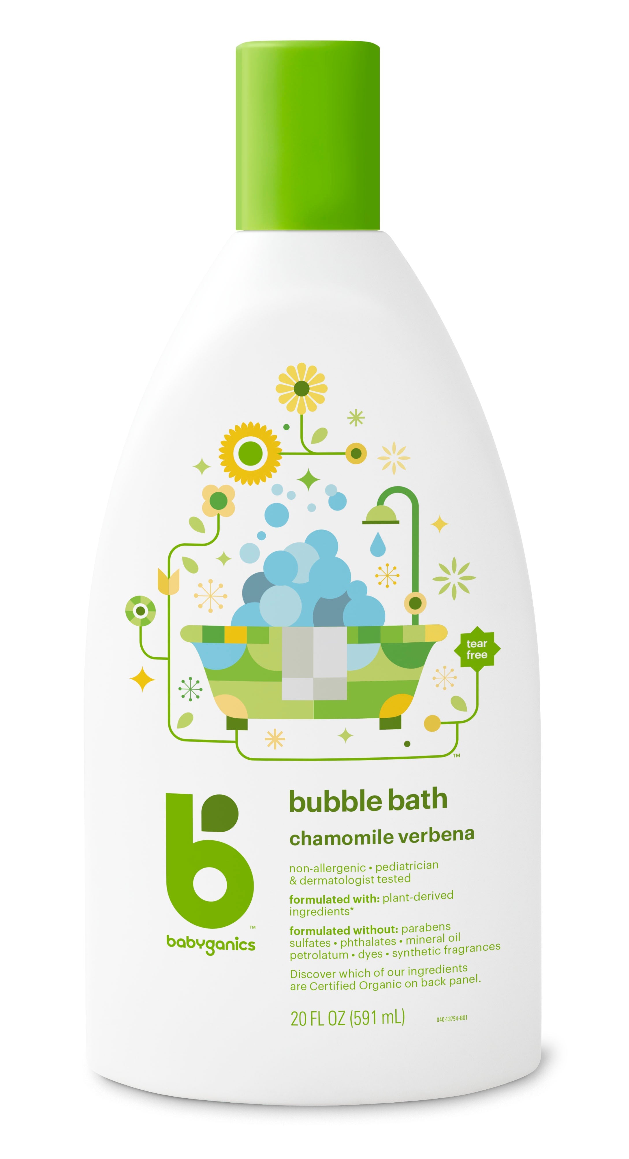 Babyganics Bubble Bath Chamomile Verbena - 20oz/6pk