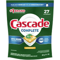Cascade Complete ActionPacs Dishwasher Detergent Lemon Scent - 27ct/4pk
