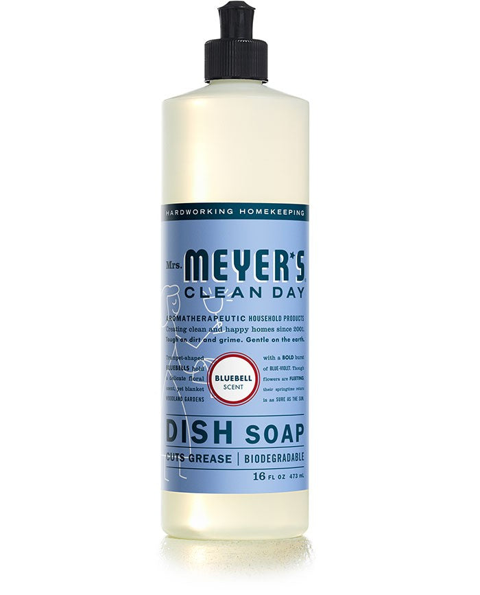 Mrs. Meyers Dish Liq. Bluebell - 16oz/6pk