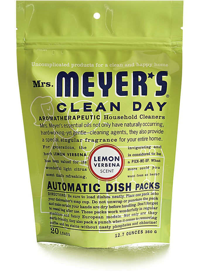 Mrs. Meyers AUTODISH Packs LemonVerb - 20ct/6pk