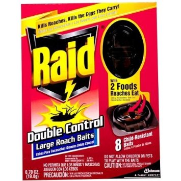 RAID Double Control LARGE Roach Baits - 8ct/6pk