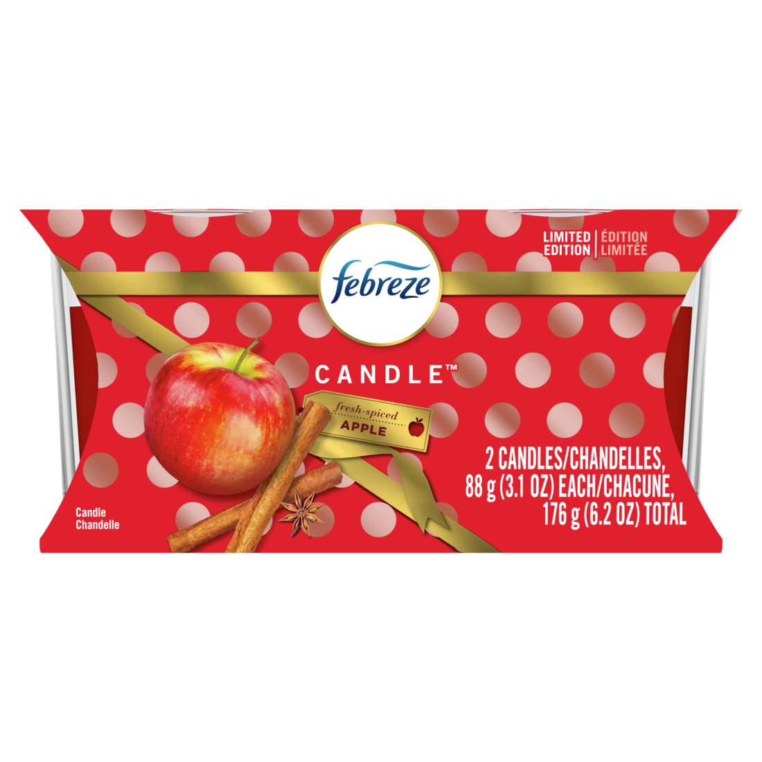 Febreze Candle Apple - 2x3.1oz/4pk