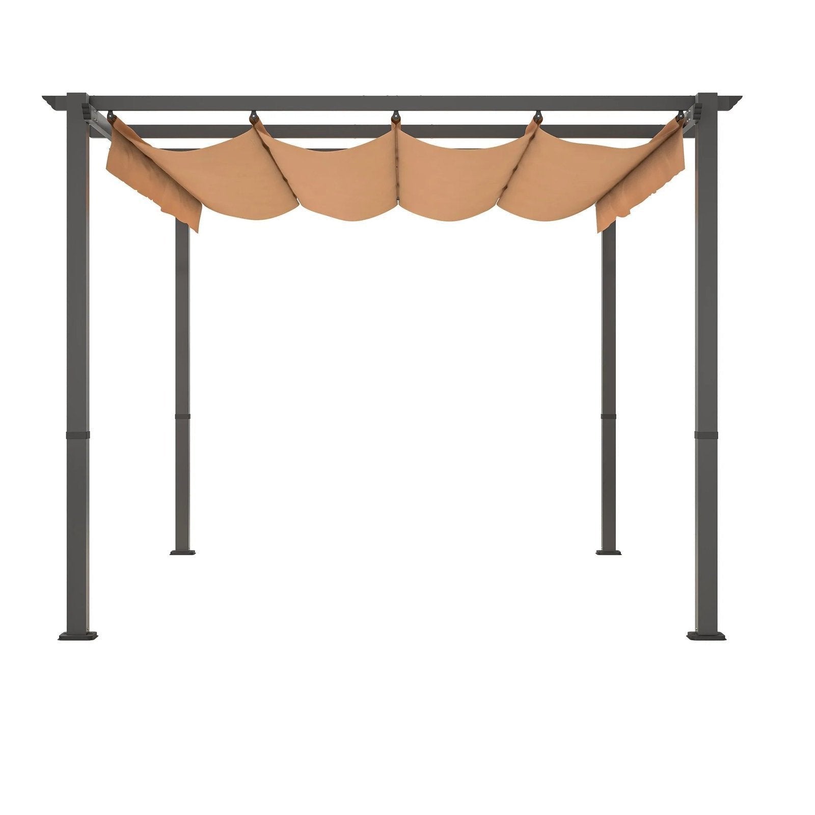 Stylish 10′ x 13′ Aluminum Patio Pergola with Retractable Canopy – Perfect Backyard Shade Shelter for Outdoor Parties image 0