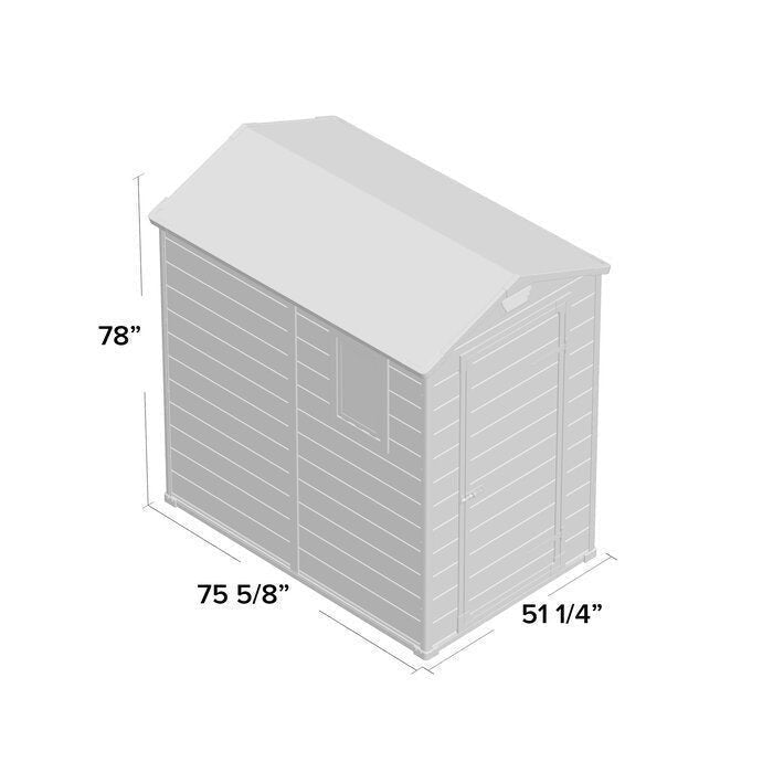 Keter Manor 4 ft. W x 6 ft. D Vertical Resin Outdoor Storage Shed Ideal For Patio image 13