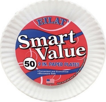 Paper Plates 9in Eilat - 50ct/24pk