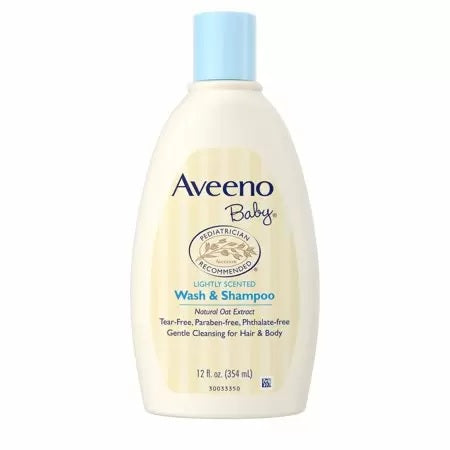 Aveeno Baby Daily Wash & Shampoo Lightly Scented - 12oz/3pk