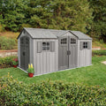 15 Ft. x 8 Ft. High-Density Polyethylene (Plastic) Steel Reinforced Outdoor Storage Shed image 0
