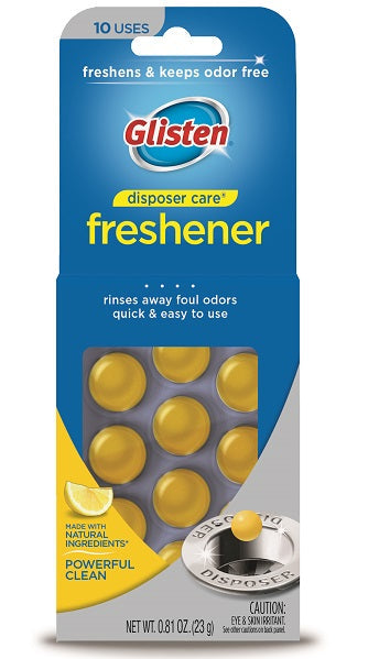 Glisten Disposer Care Freshnr Lemon 10 Uses - 0.81oz/12pk