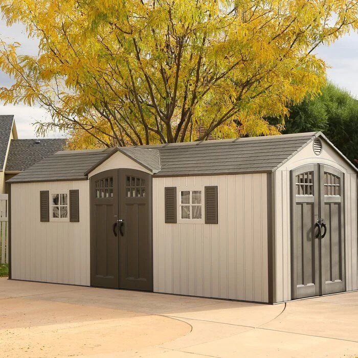 20×8 ft Outdoor Plastic Storage Shed – Durable Weather-Resistant Garden Shed image 0