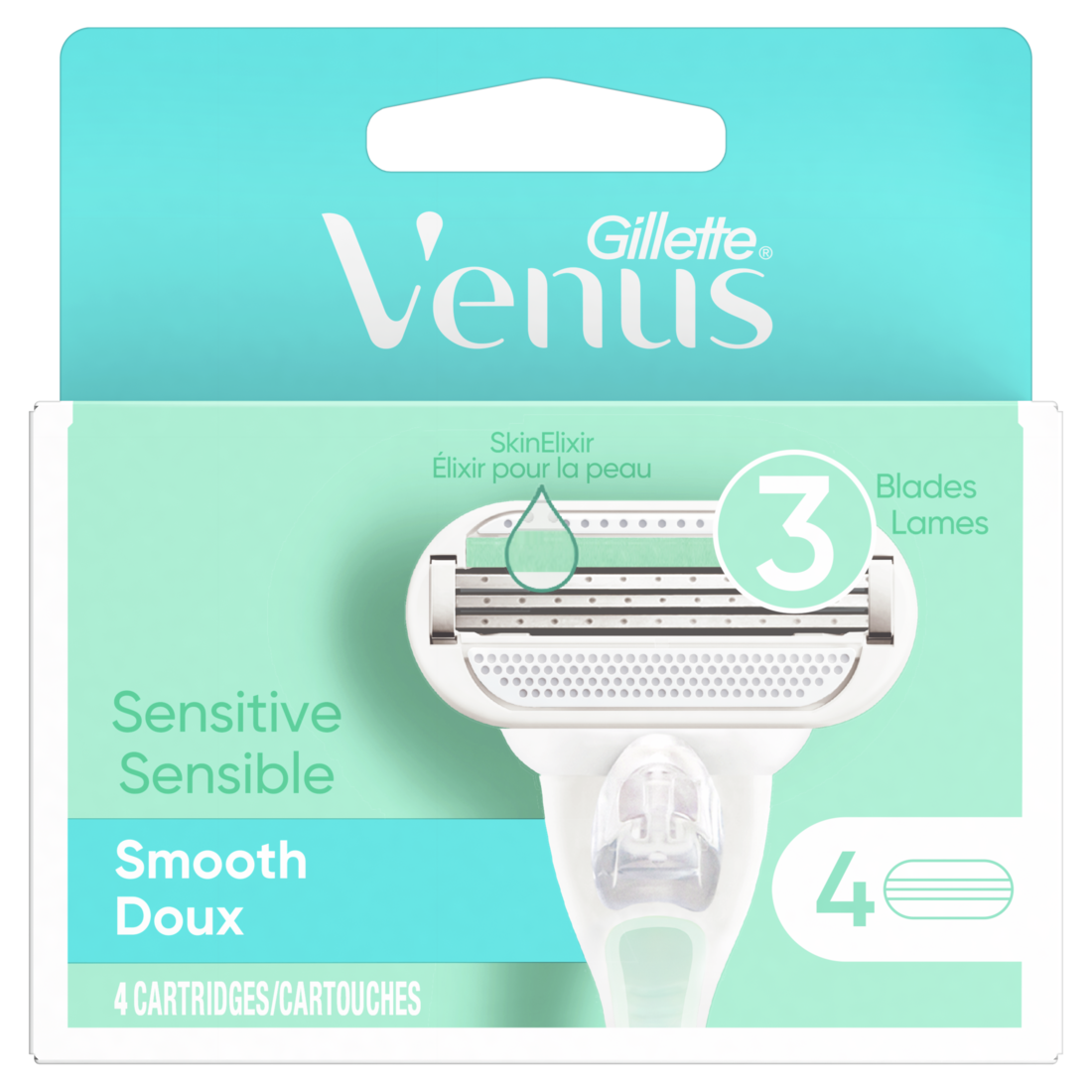 Gillette Venus Smooth Sensitive Women's Razor Blade Refills - 4ct/4pk