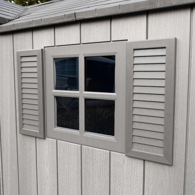 15 Ft. x 8 Ft. High-Density Polyethylene (Plastic) Steel Reinforced Outdoor Storage Shed image 1