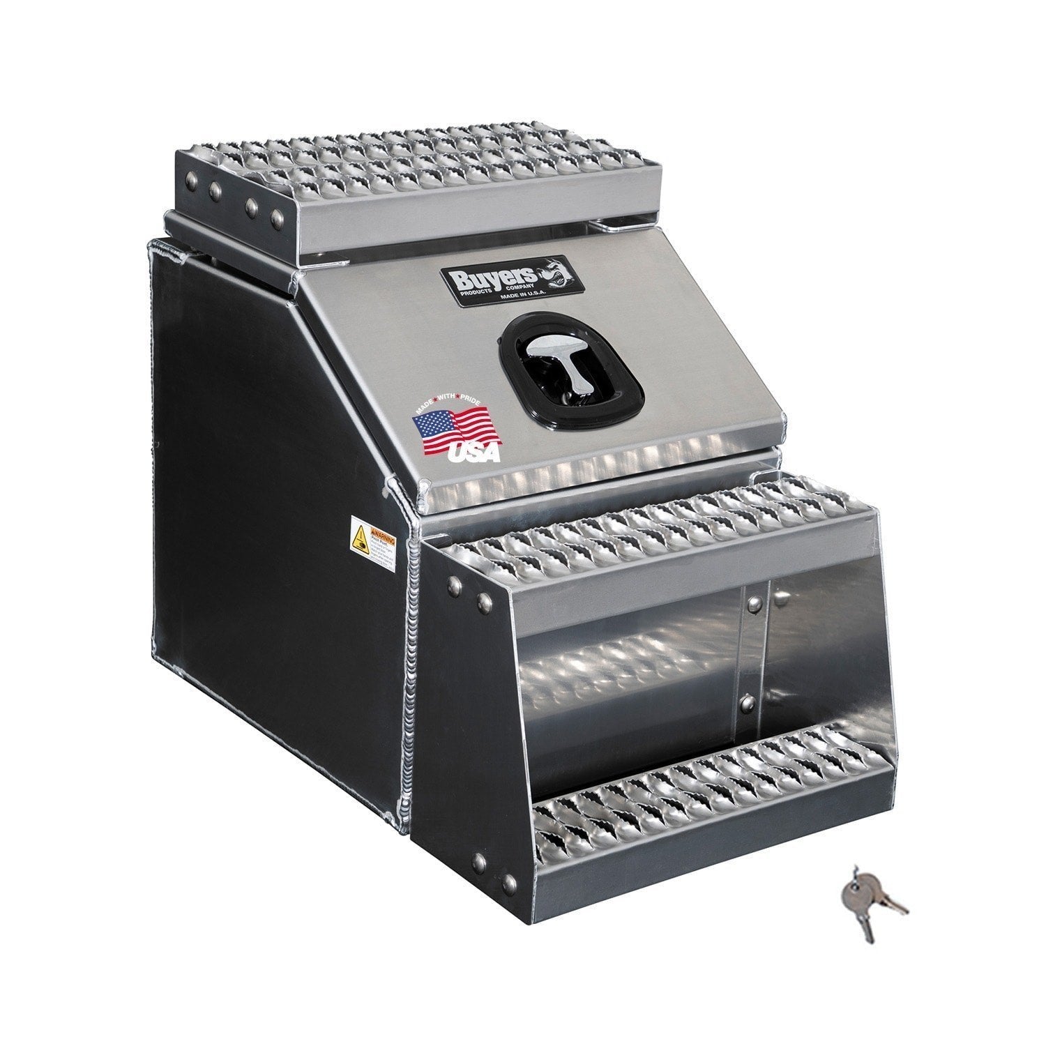 Buyers Products 28-in x 24-in x 18-in Smooth Aluminum Step Box Truck Tool Box 1705281 image 0