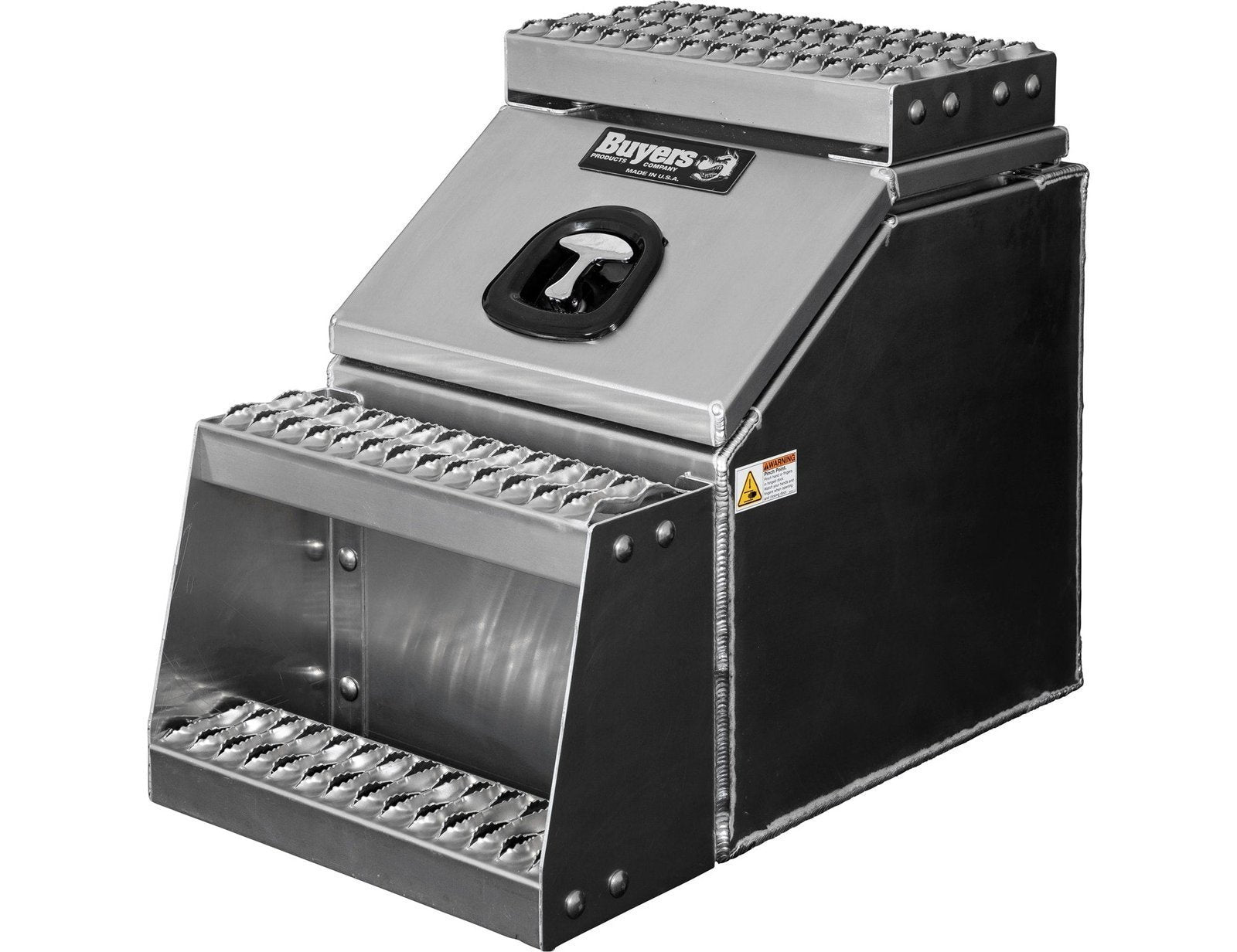 Buyers Products 28-in x 24-in x 19-in Smooth Aluminum Step Box Truck Tool Box 1705285 image 3