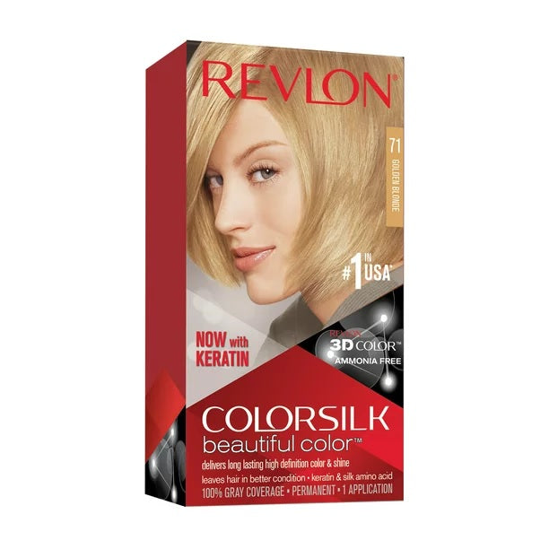 Revlon Colorsilk Hair Color USA #71 Golden Blonde - 1ct/3pk