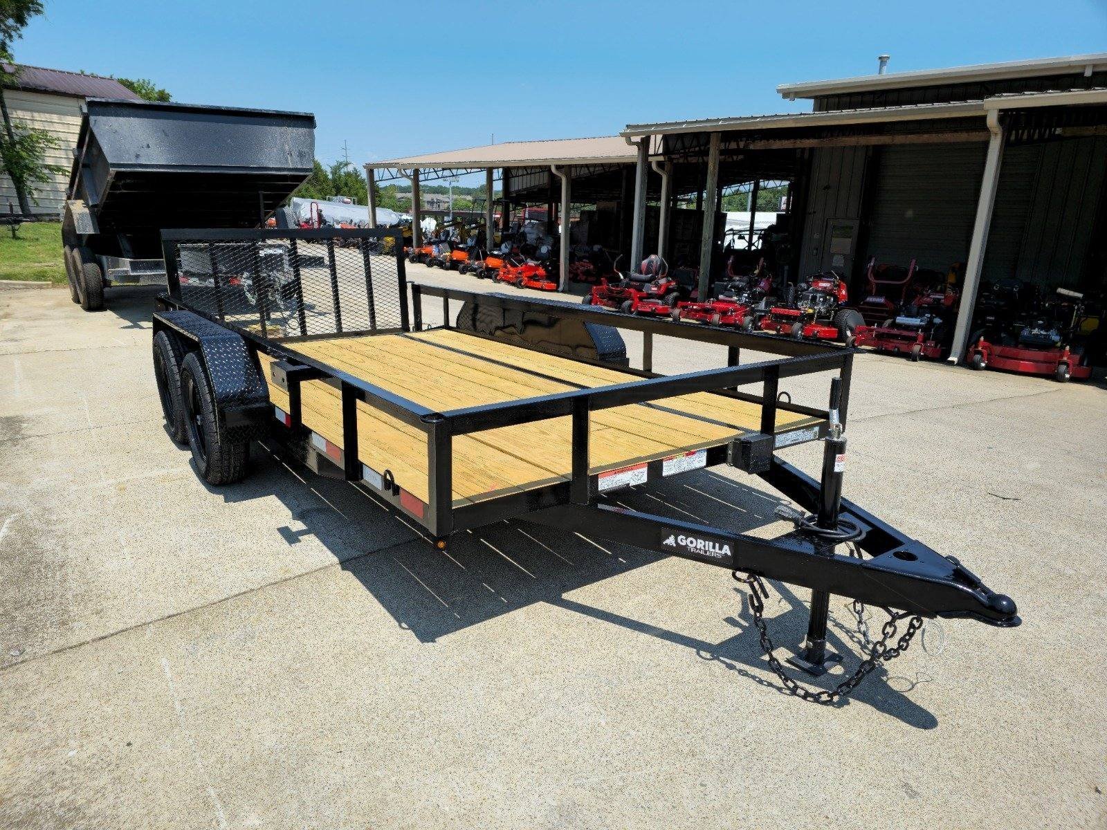 6’4″ x 14 Utility Trailer Powder Coated Dovetail (2) 3500 Axles 7k GVWR image 8