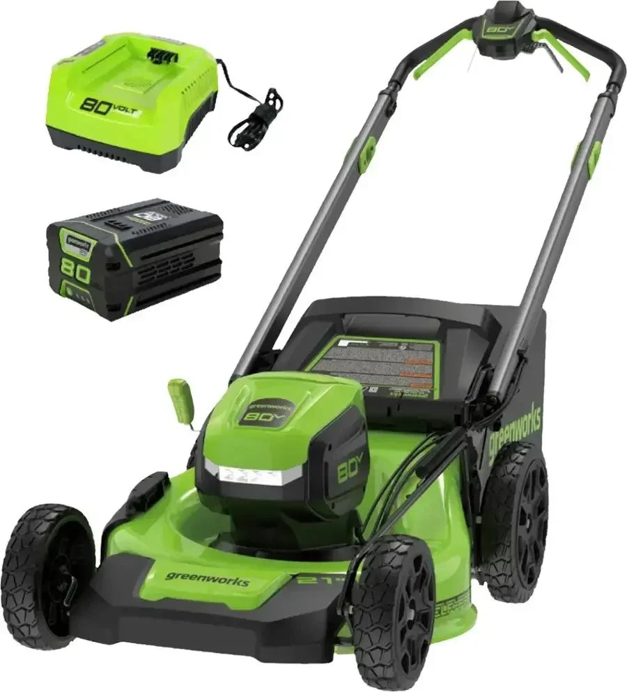 Greenworks 80V 21-Inch Self-Propelled Lawn Mowers. image 0
