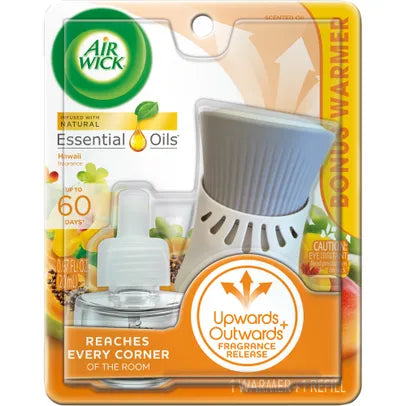 AIR WICK Scented Oil Starter Kit Hawaii Exotic Papaya & Hibiscus Flower - 1ct/6pk