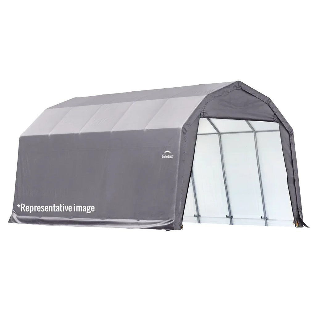 ShelterCoat Custom Round Wind and Snow Rated Shelter, 12 ft. x 20 ft. x 8 ft. Standard PE 9 oz. Grays image 3