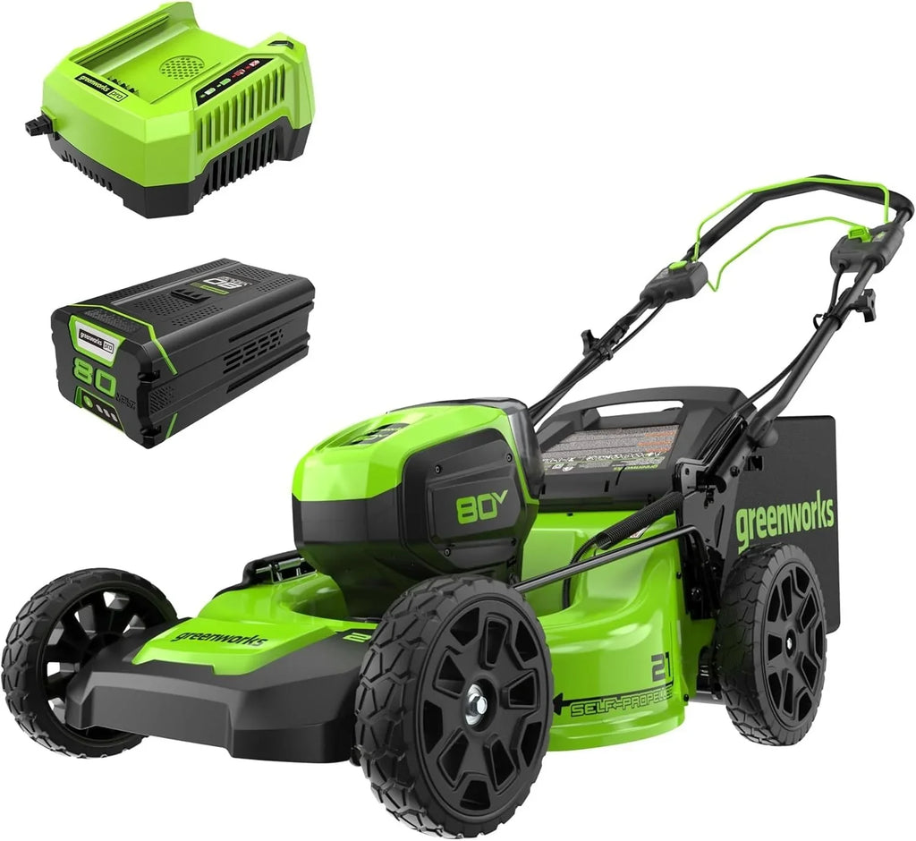 Greenworks 80V 21″ Cordless Self-Propelled Lawn Mowers. image 5