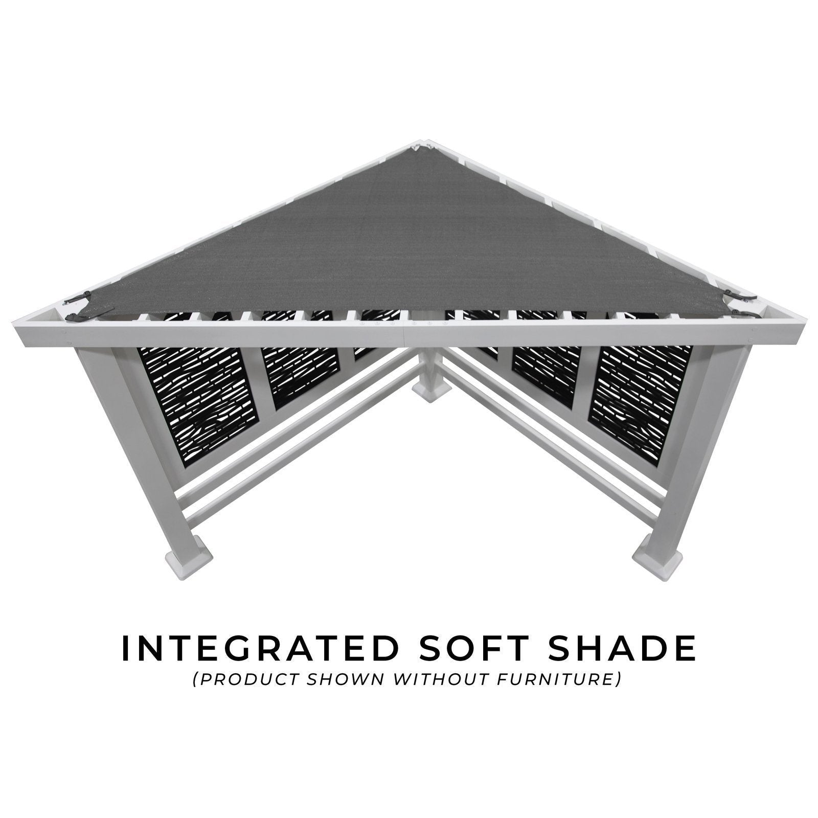 Ridgedale Modern Steel Cabana Pergola with Conversational Seating image 6