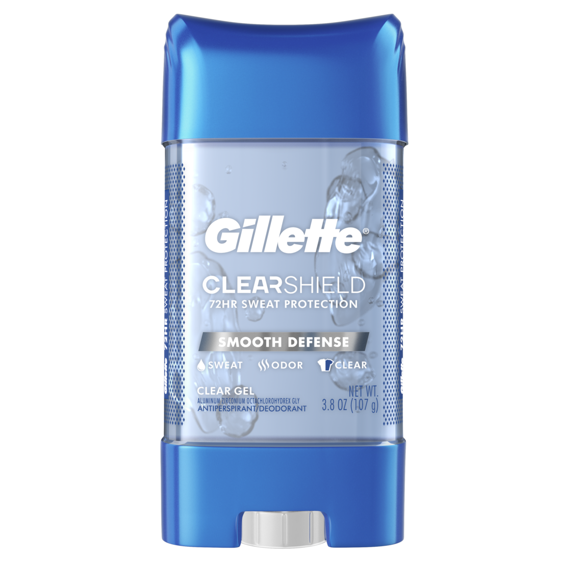 Gillette Antiperspirant and Deodorant for Men Clear Gel Smooth Defense - 3.8oz/12pk