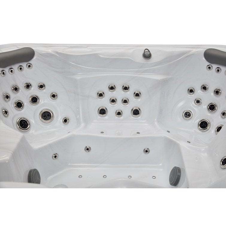 Danika 5-person 68-jet Hot Tub With Bluetooth In Gray image 8