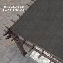 16×12 ashford traditional steel pergola with sail shade soft canopy image 10