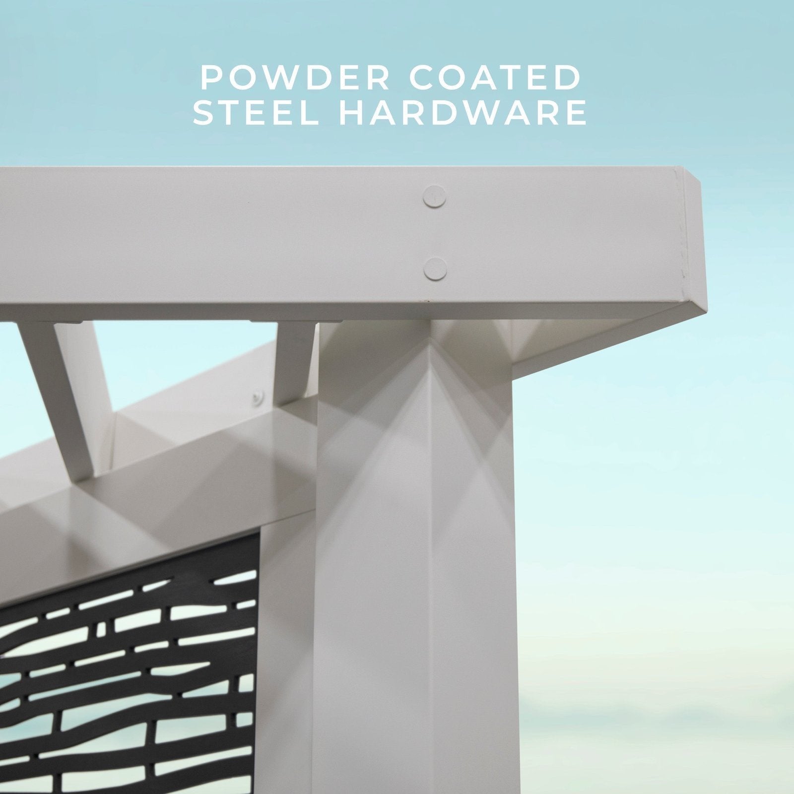 Ridgedale Modern Steel Cabana Pergola with Conversational Seating image 10