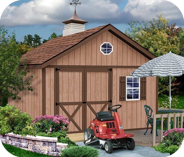 Brandon 12×20 Wood Storage Shed Kit – ALL Pre-Cut image 0