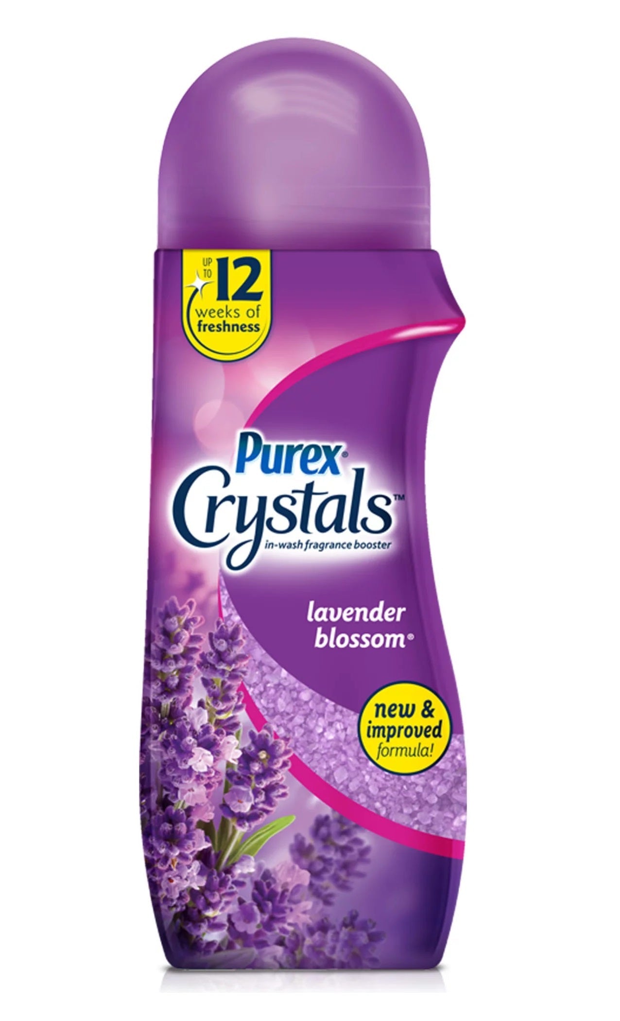 Purex Crystals In-Wash Fragrance and Scent Booster, Lavender Blossom Shaker - 21oz/4pk