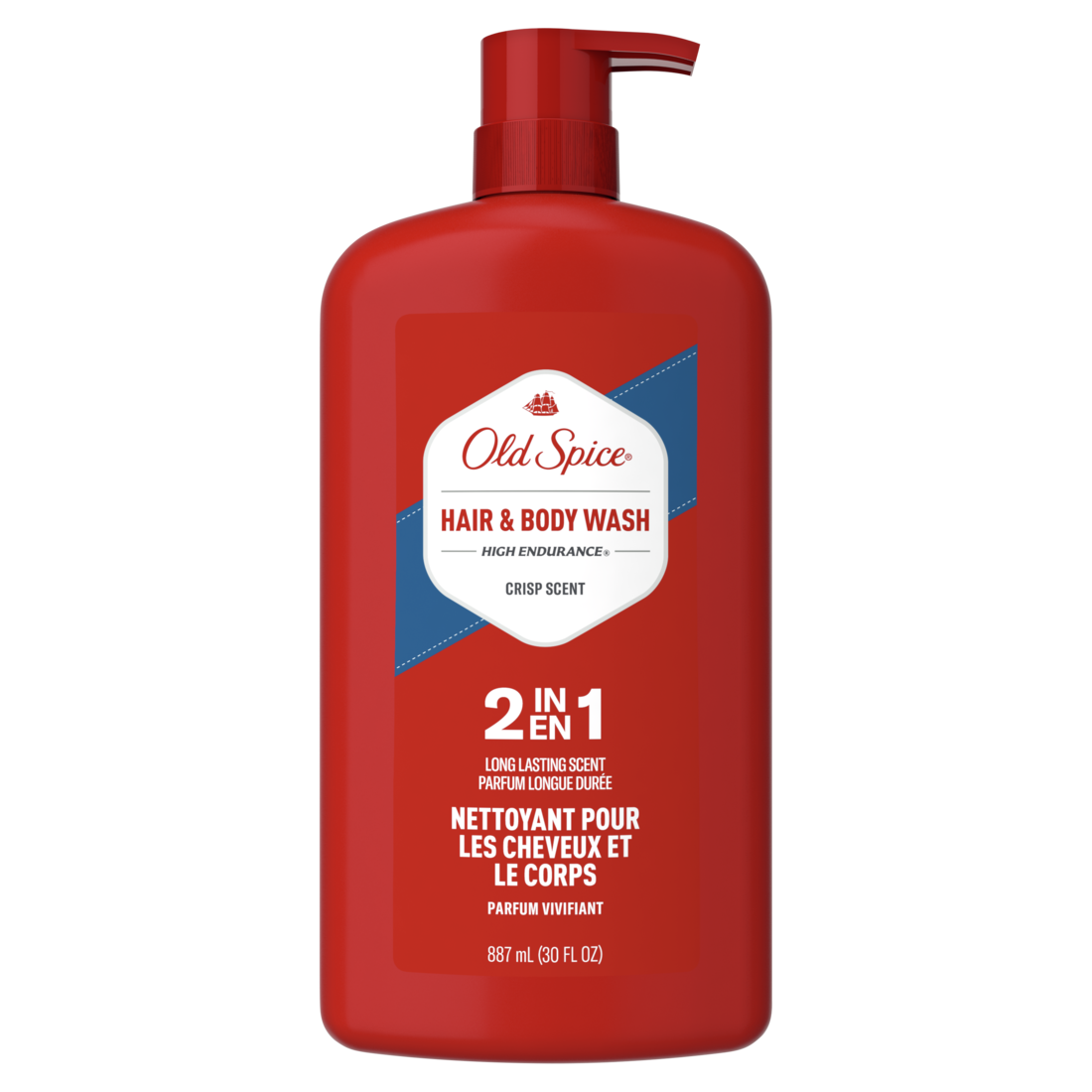 Old Spice High Endurance Hair & Body Wash for Men Crisp Scent - 30z/4pk