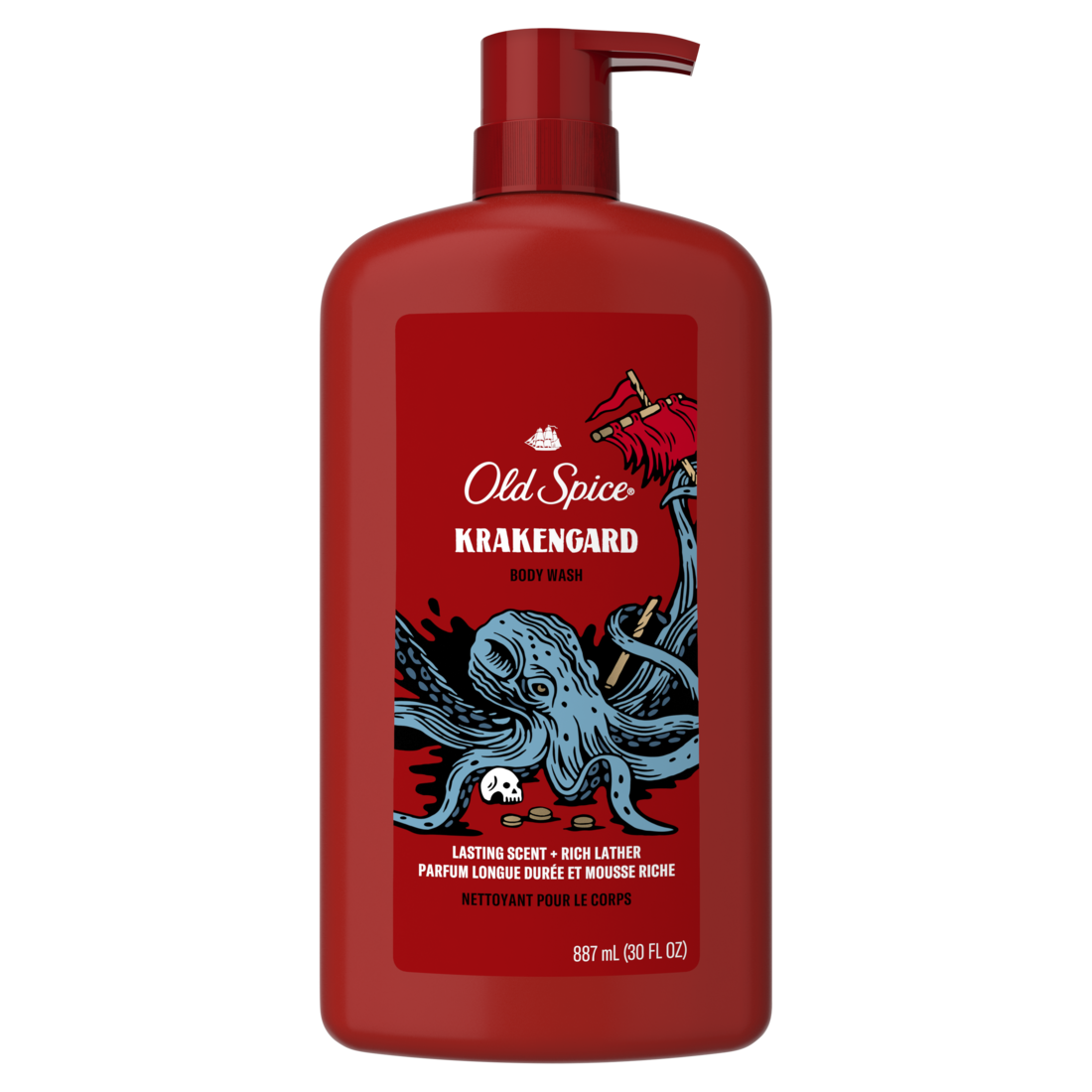 Old Spice Body Wash for Men Krakengard Long Lasting Lather - 33.4oz/4pk